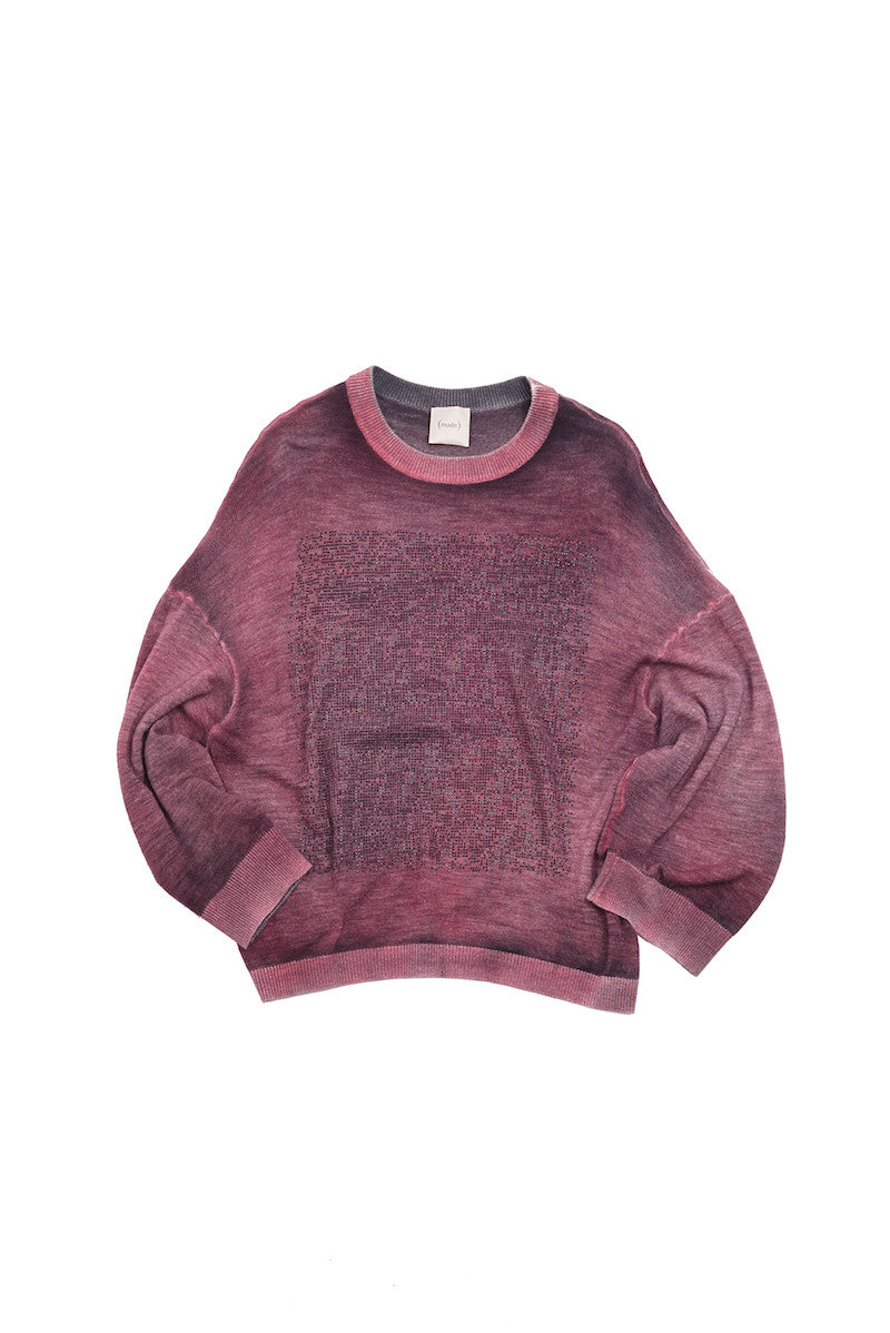 Round Neck Sweater w/Stud Application - Nude - Sweater - TOPGEARNY