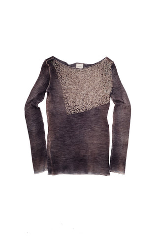 Boat Neck Sweater w/ Stud Application