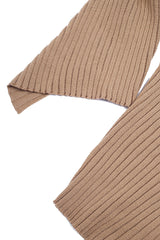 Ribbed Turtleneck Sweater - Nude - Sweater - TOPGEARNY