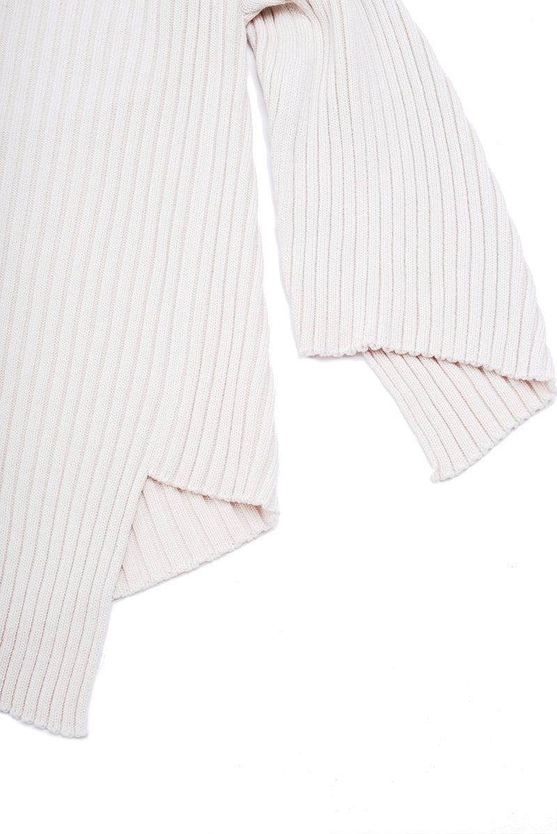 Ribbed Turtleneck Sweater - Nude - Sweater - TOPGEARNY