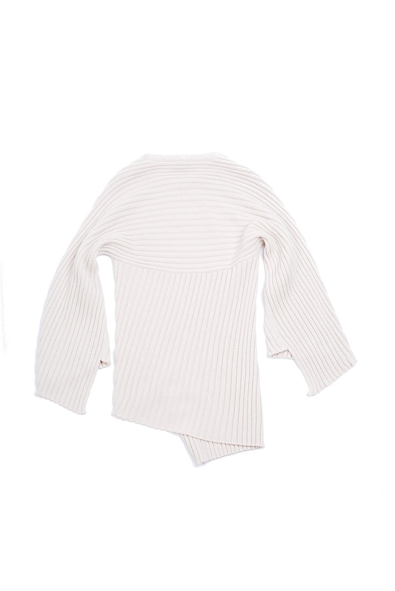 Ribbed Turtleneck Sweater - Nude - Sweater - TOPGEARNY