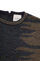 Lurex Jaquard Round Neck Sweater - Nude - Sweater - TOPGEARNY