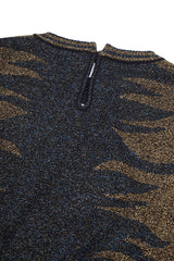 Lurex Jaquard Round Neck Sweater - Nude - Sweater - TOPGEARNY