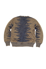 Lurex Jaquard Round Neck Sweater - Nude - Sweater - TOPGEARNY