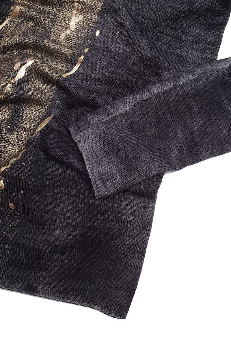 Turtleneck Sweater w/ Painted Lamina - Nude - Sweater - TOPGEARNY