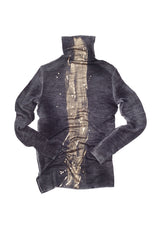 Turtleneck Sweater w/ Painted Lamina - Nude - Sweater - TOPGEARNY