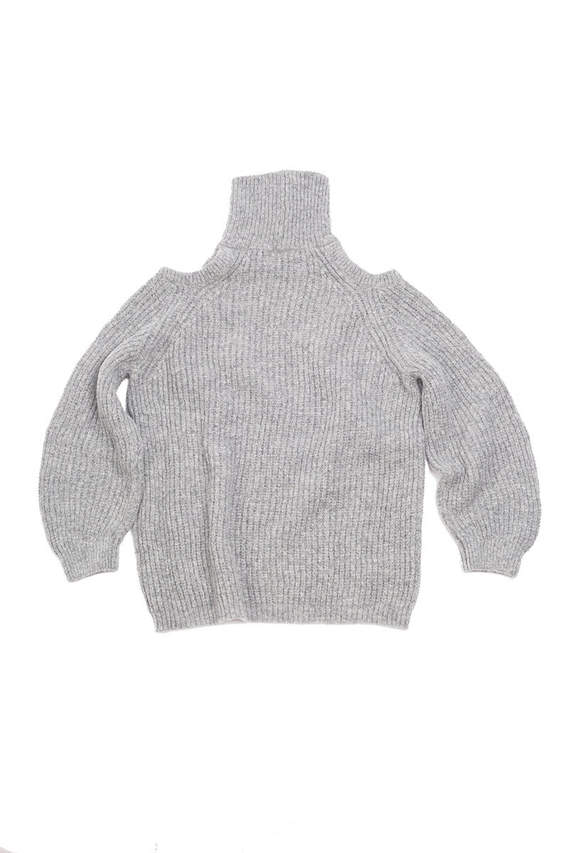 Turtleneck Off Shoulder Sweater - Nude - Sweater - TOPGEARNY