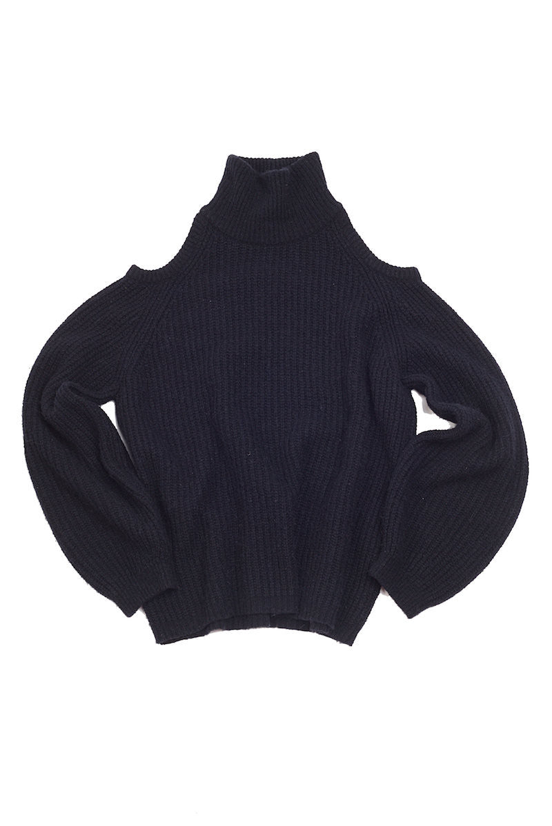 Turtleneck Off Shoulder Sweater - Nude - Sweater - TOPGEARNY