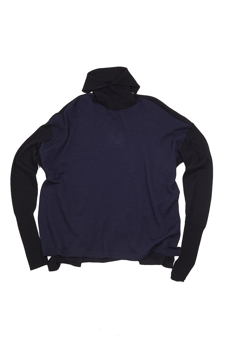 Bi Colored Turtleneck Sweater - Nude - Sweater - TOPGEARNY