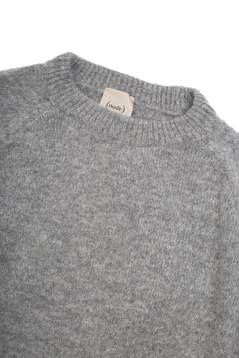 Open Back Round Neck Sweater - Nude - Sweater - TOPGEARNY
