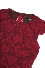 Body Con Lace Dress W/ Sheer Back - A.B.S. - Dress - TOPGEARNY