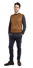 Suede Front Knit Sweater - Antony Morato - Sweater - TOPGEARNY