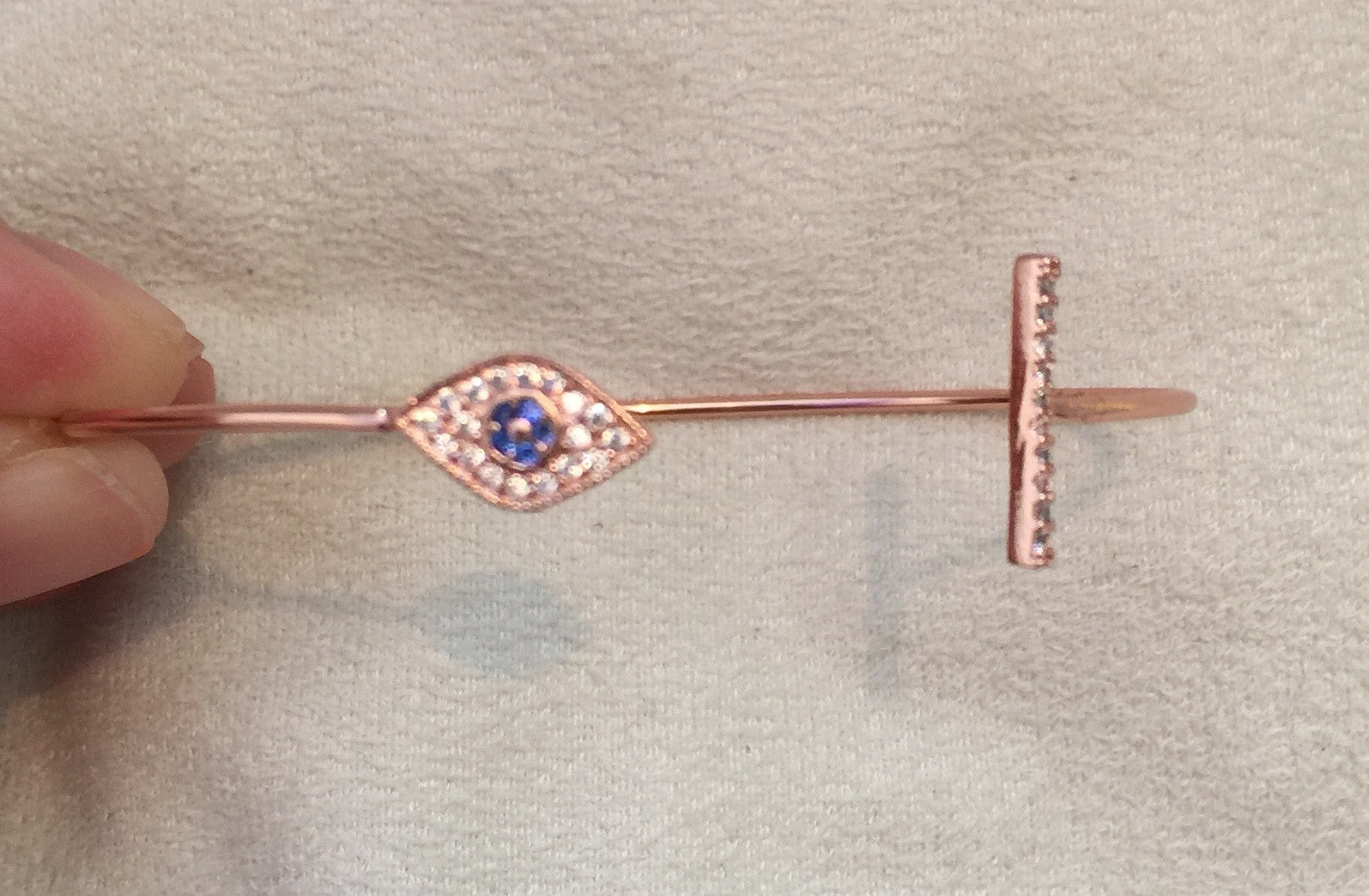 CZ Evil Eye Bangle - Charlene K - Bracelet - TOPGEARNY