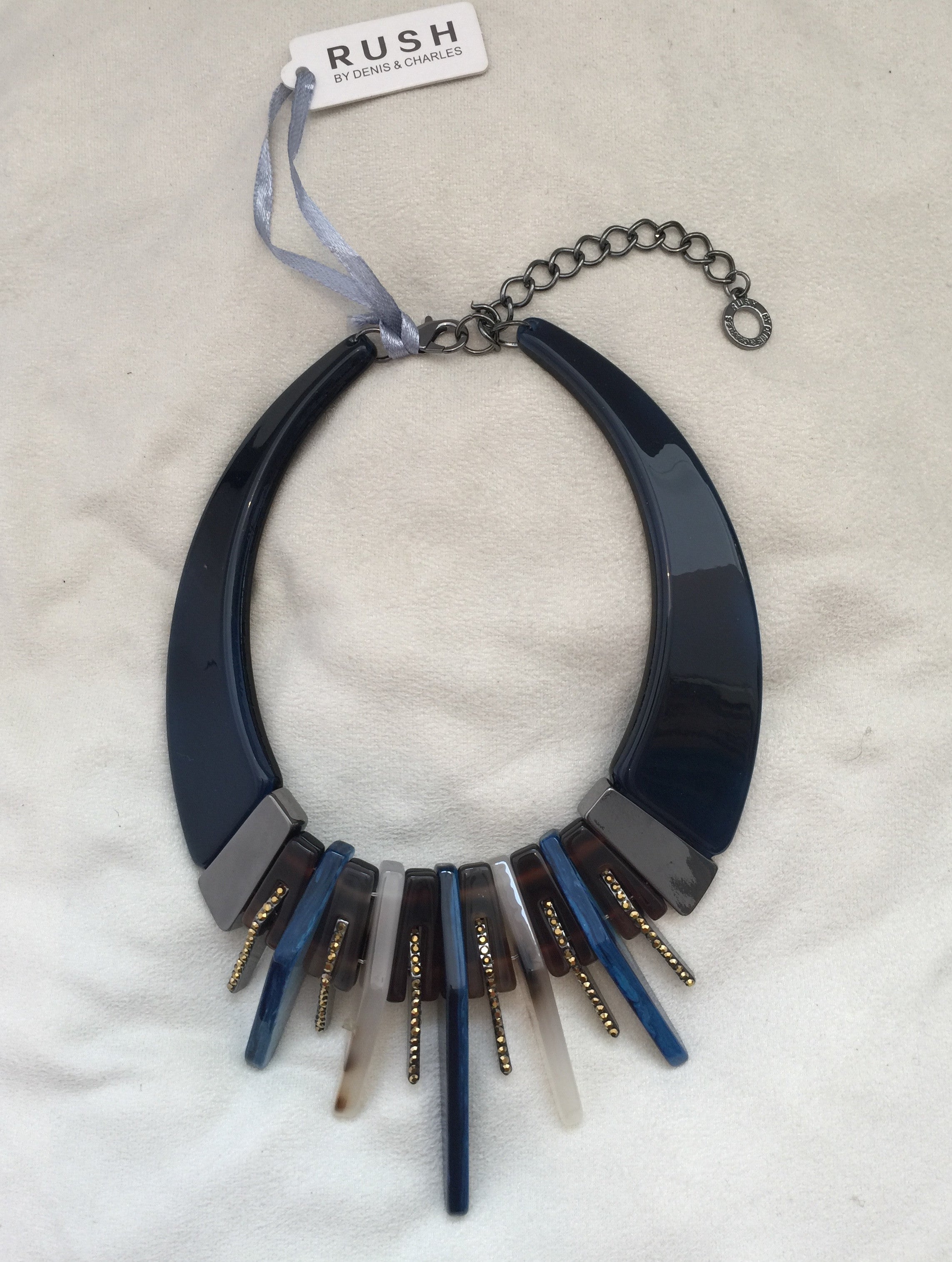 Blue/Tortoise Band Necklace - Rush - Necklace - TOPGEARNY