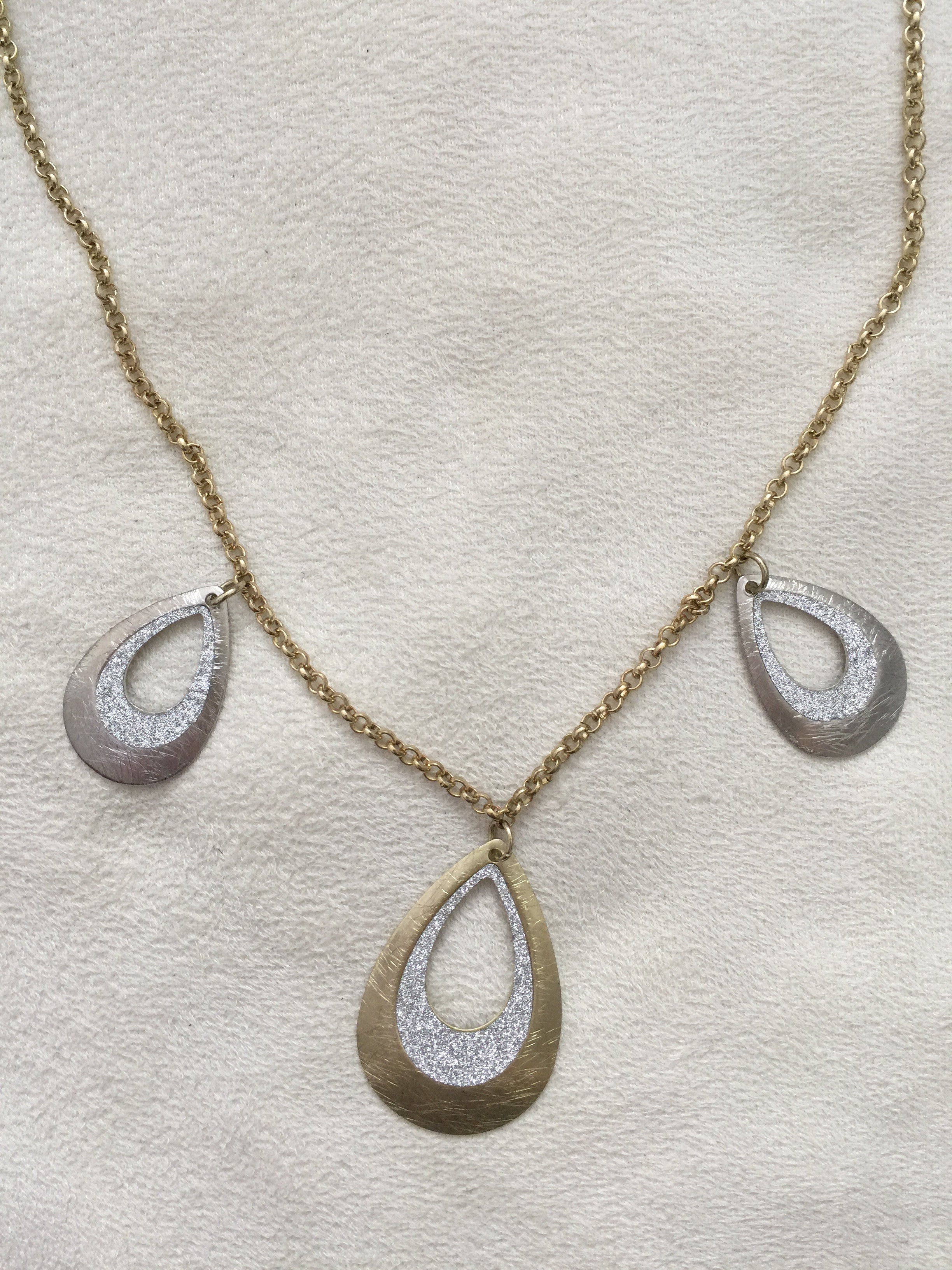 Scratched Gold/Scratched Rhodium Pendant - Rush - Necklace - TOPGEARNY