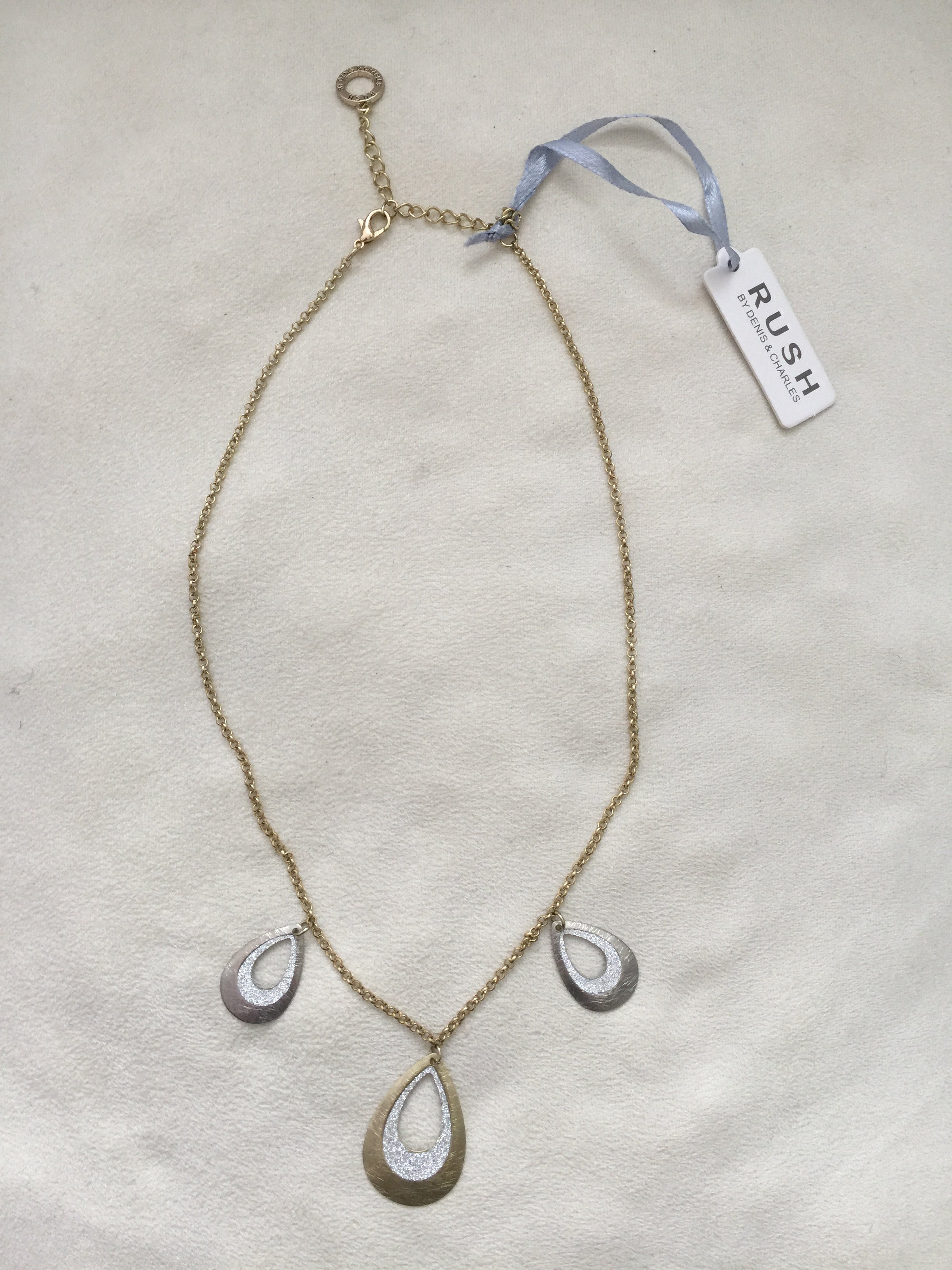 Scratched Gold/Scratched Rhodium Pendant - Rush - Necklace - TOPGEARNY
