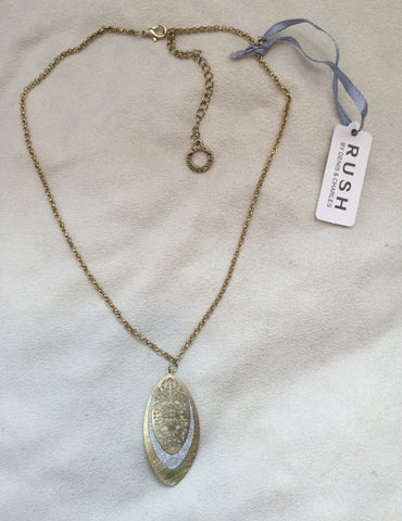 Scratched Gold/Scratched Leaf Pendant