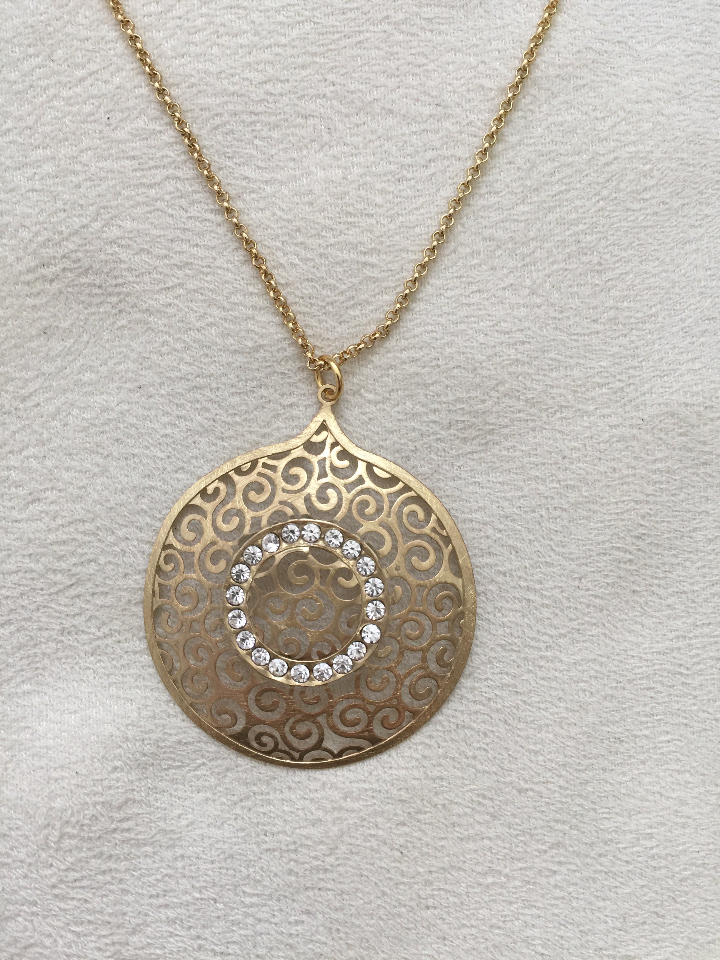 Crystal Decorated Popup Golden Necklace - Rush - Necklace - TOPGEARNY