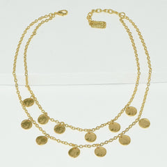 Coin Charm Pre Layered Necklace
