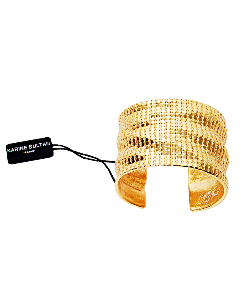 Elisabeth Gold Wavy Cuff - Karine Sultan - Bracelet - TOPGEARNY