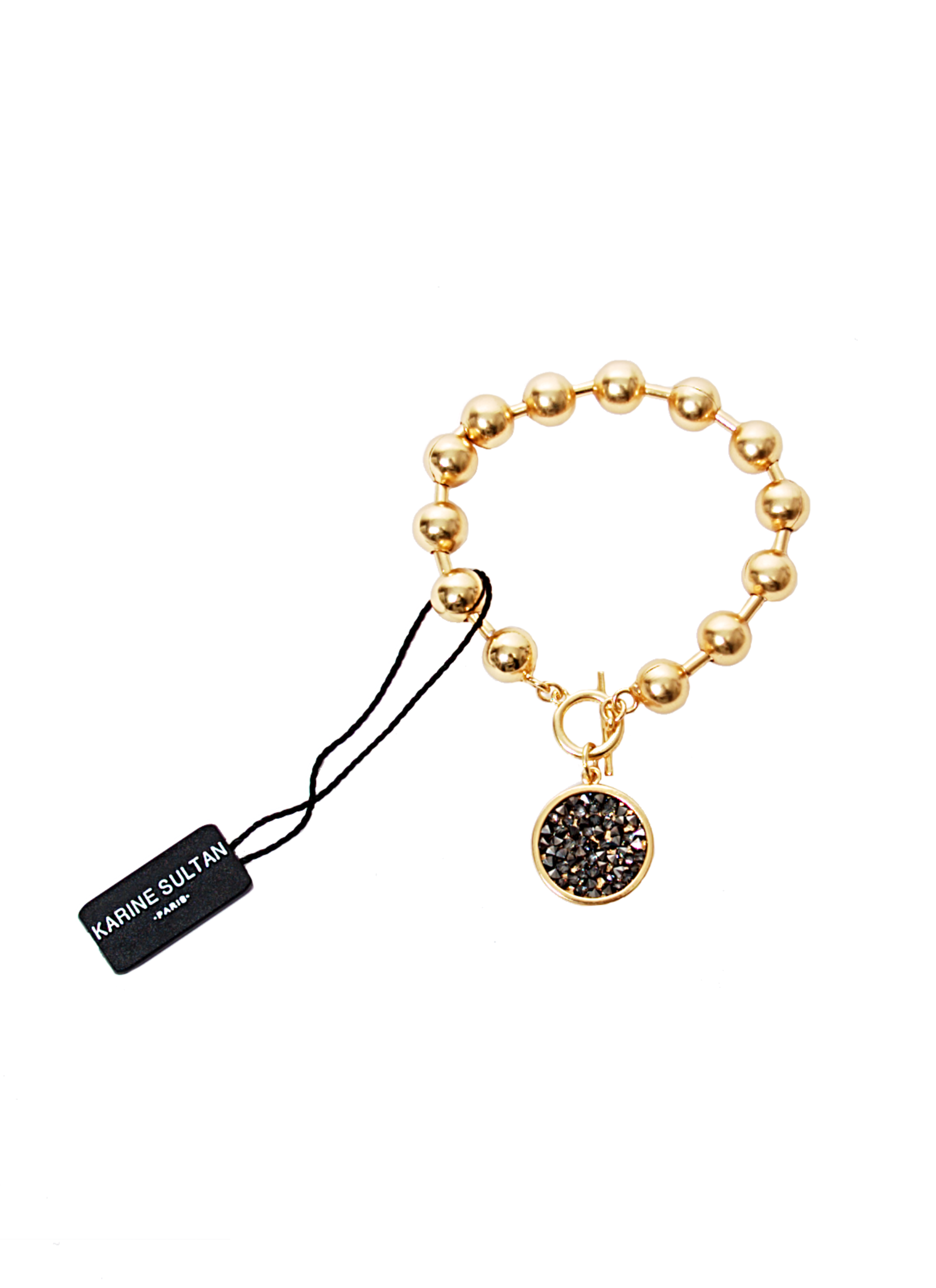 Louna Charm Bracelet in Silver and Gold - Karine Sultan - Bracelet - TOPGEARNY