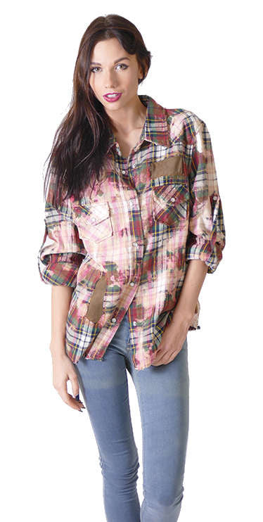 Red Multi - Nu Vintage - Shirt - TOPGEARNY