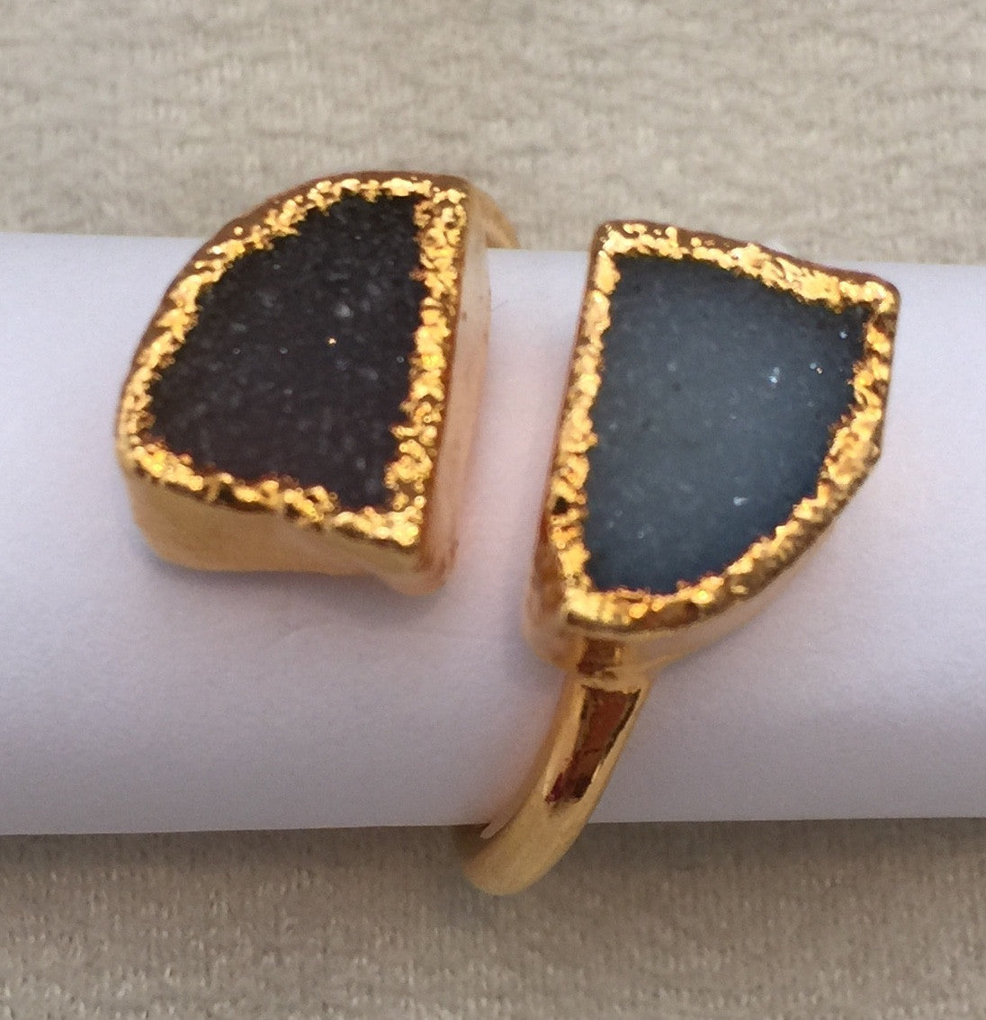 Double Druzy Ring - Charlene K - Ring - TOPGEARNY