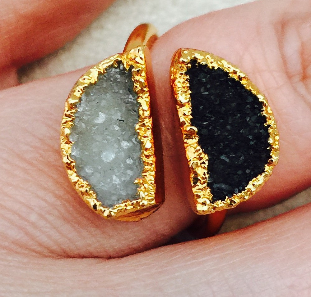 Double Druzy Ring - Charlene K - Ring - TOPGEARNY