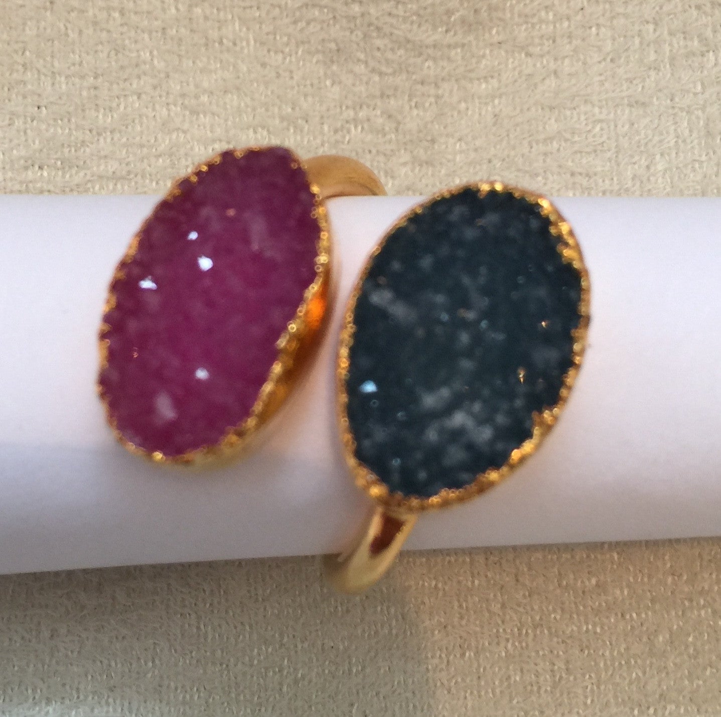 Double Druzy Ring - Charlene K - Ring - TOPGEARNY