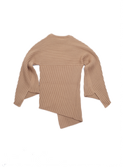Ribbed Turtleneck Sweater - Nude - Sweater - TOPGEARNY